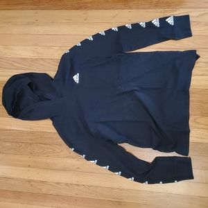 Boys Adidas Hooded Long Sleeve Shirt - Size Youth M